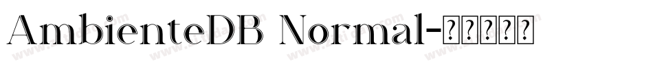 AmbienteDB Normal字体转换